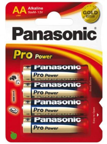 Panasonic Pro Power Alkaline Battery AA, 4 buc