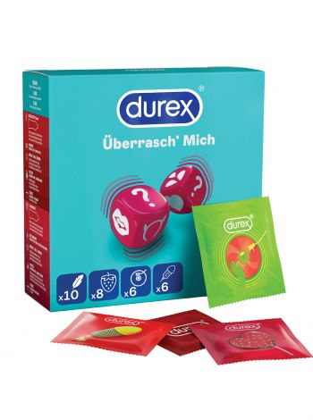 Prezervative Durex Surprise ME, 4 tipuri diferite, 30 buc