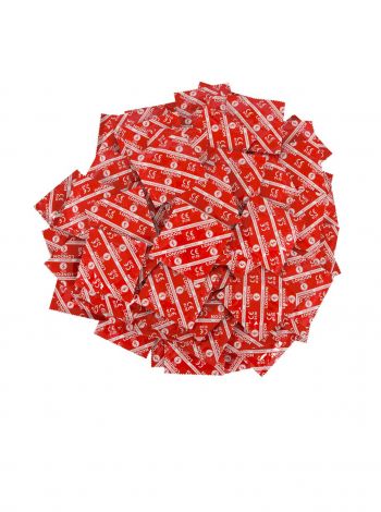Prezervative London Red, cu aroma de capsune, 50 buc