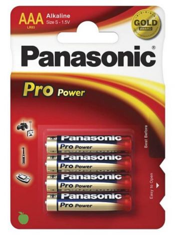 Baterii Panasonic Pro Power Alkaline AAA, 4 buc