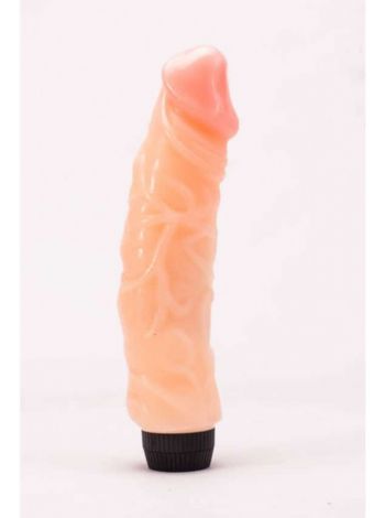 Vibrator Realistic Rubber Pink, 22 cm