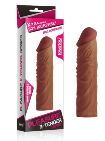 Prelungitor Pleasure X-Tender Penis Sleeve 18.5cm Natural 19,5cm