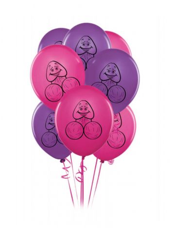 Accesoriu Bachelorette Party Favor Pecker Balloons, 8 Buc.